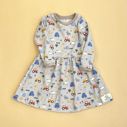 Grey Farmyard Baby and Children's Dress