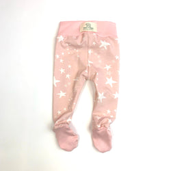 Pink Stars Baby and Children's Footed Leggings
