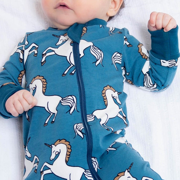 Steel Unicorns Baby and Children's Zip Sleepsuit