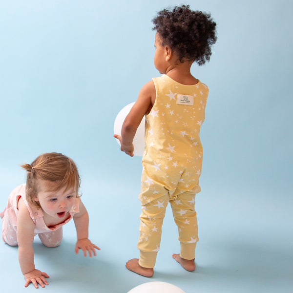 Yellow Stars Baby and Children's Romper