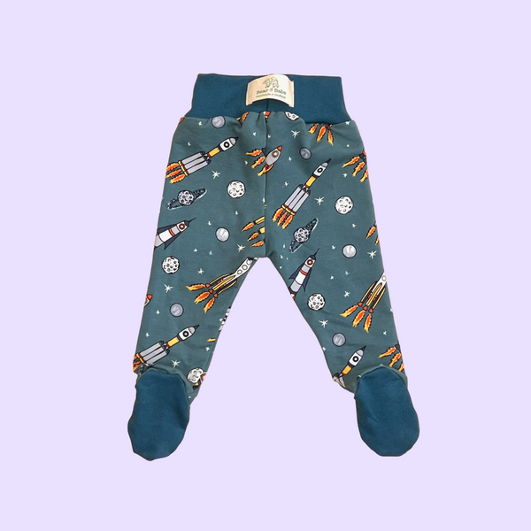 Space Patrol Baby and Children's Footed Leggings
