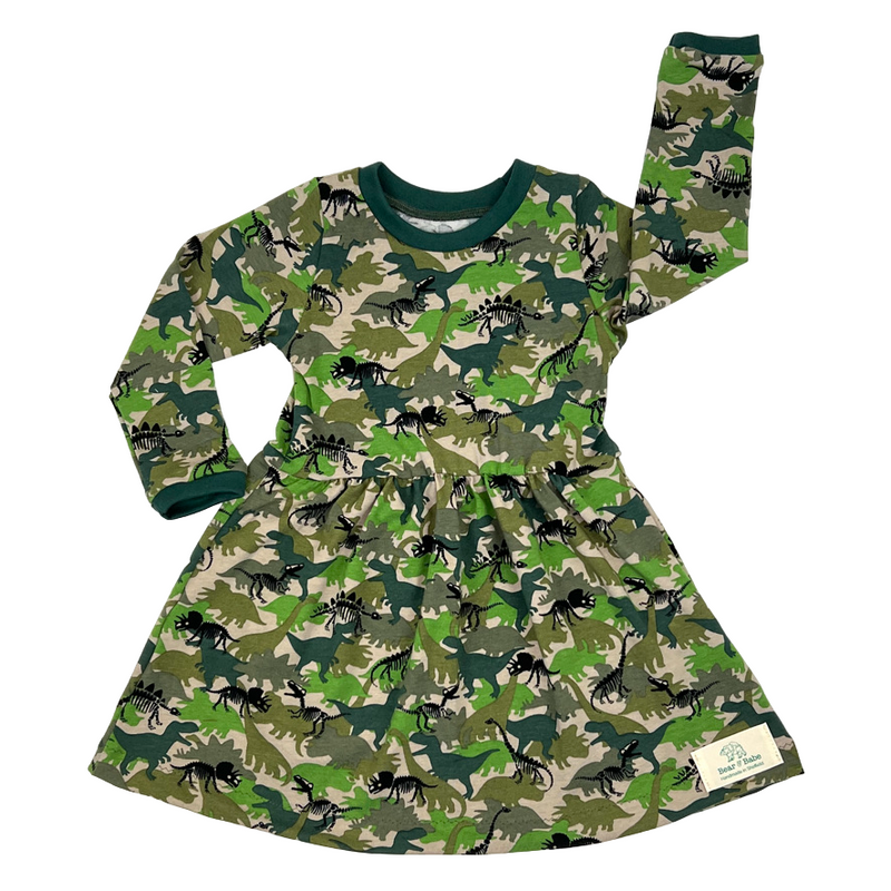 Camo Dinosaurs Baby and Children's Dress