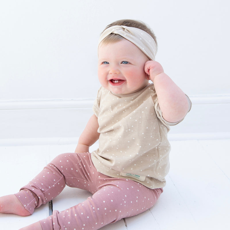 Cappuccino Dots Baby and Children's Twist Headband