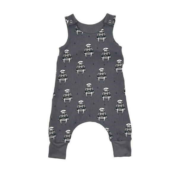 Steel Grey Wally Walrus Baby and Children's Romper