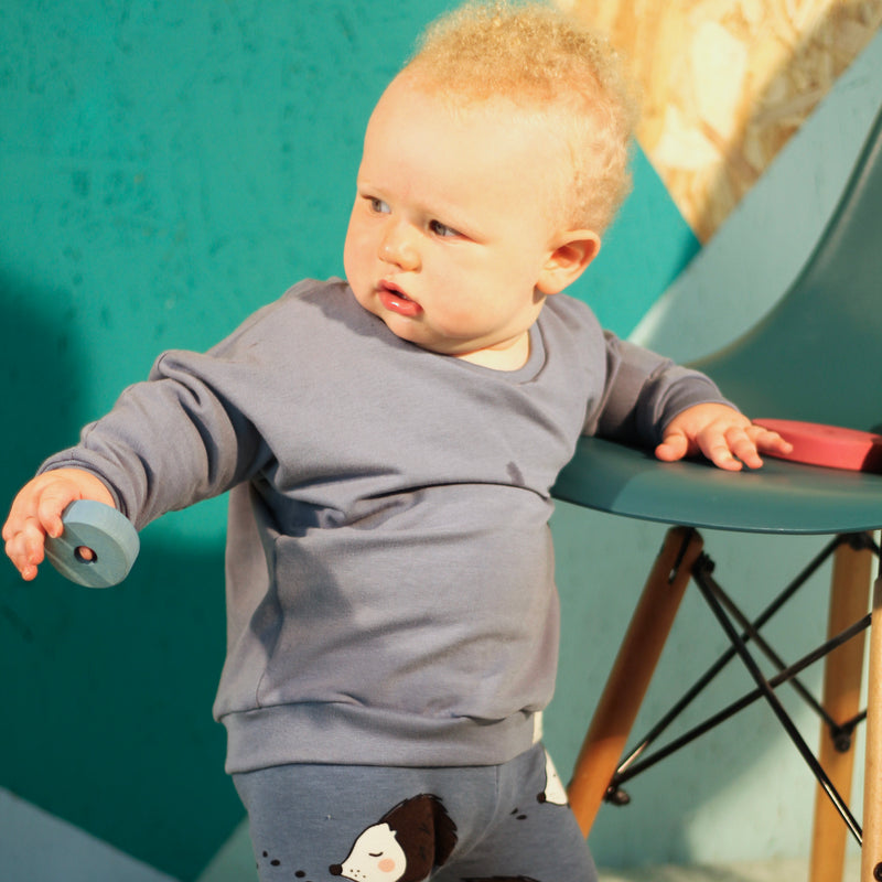 Steel Blue Baby and Children's Sweater