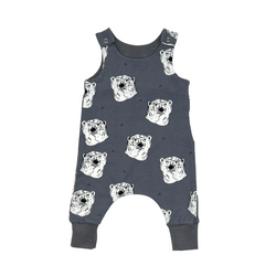 Steel Grey Polar Bears Baby and Children's Romper