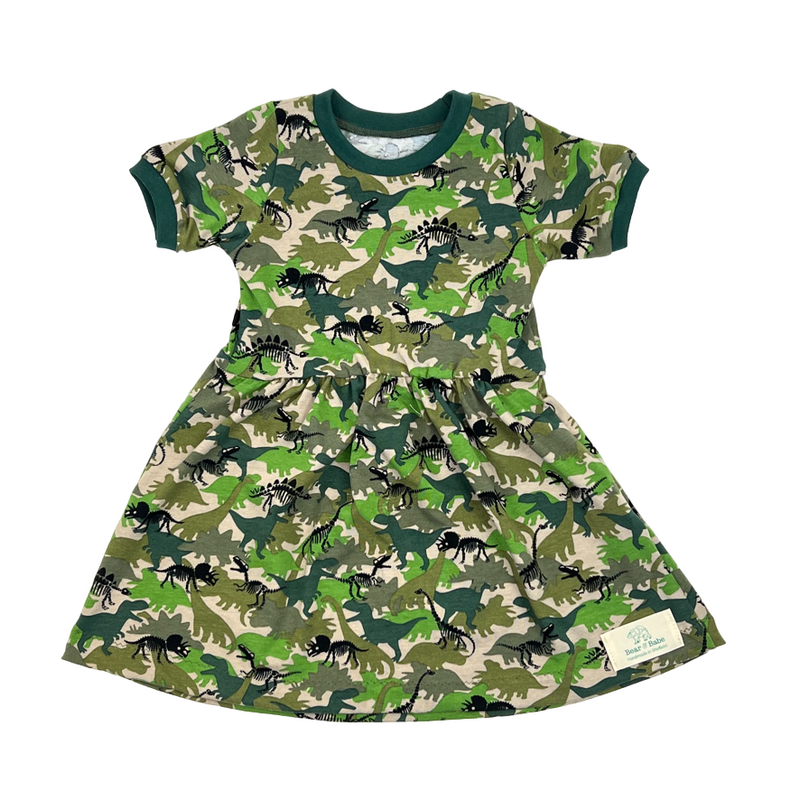 Camo Dinosaurs Baby and Children's Dress