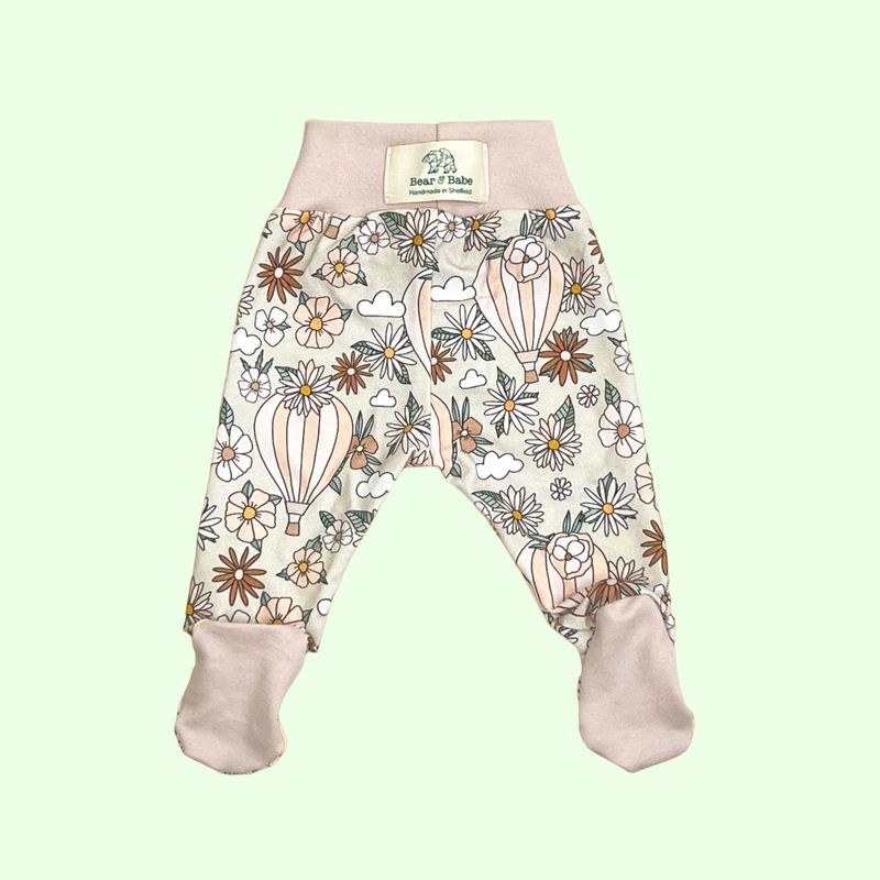 Flowers & Balloons Baby and Children's Footed Leggings