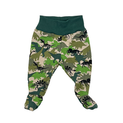 Camo Dinosaurs Baby and Children's Footed Leggings