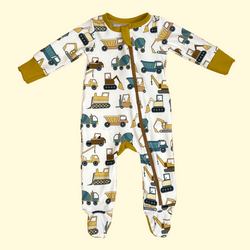 Construction Site Baby and Children's Zip Sleepsuit
