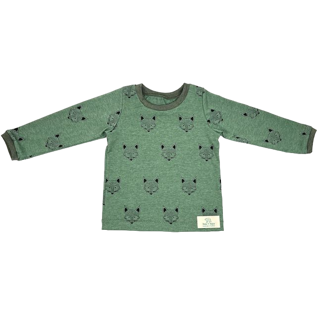 Green Foxes Baby and Children's Long Sleeved Tee