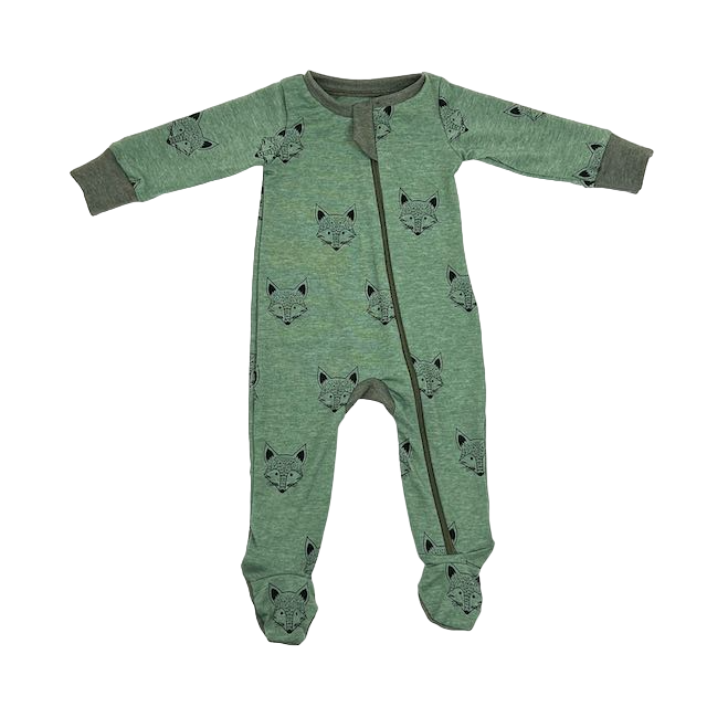 Green Foxes Baby and Children's Zip Sleepsuit
