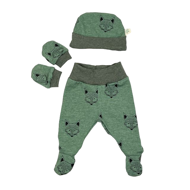 Green Foxes Newborn Baby Set