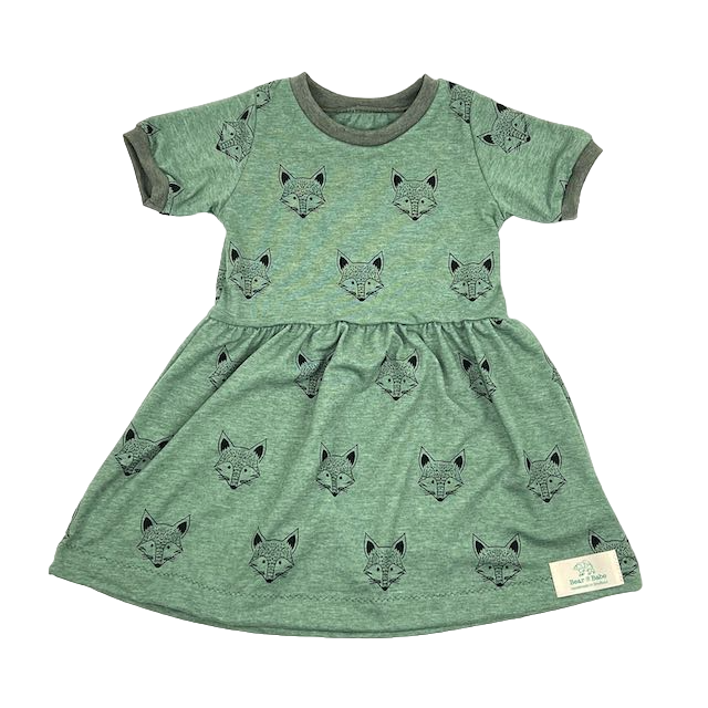 Green Foxes Baby and Children's Dress