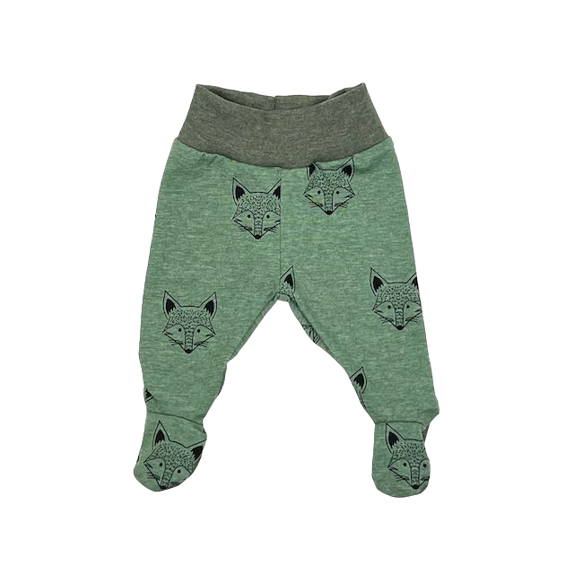 Green Foxes Baby and Children's Footed Leggings