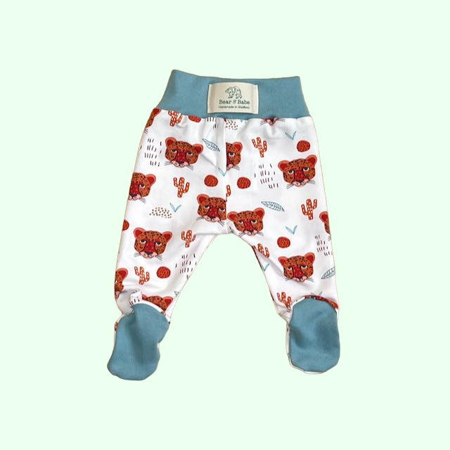 White Leopards Baby and Children's Footed Leggings