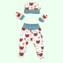 White Leopards Newborn Baby Set