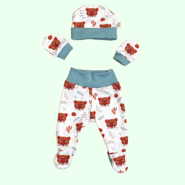 White Leopards Newborn Baby Set