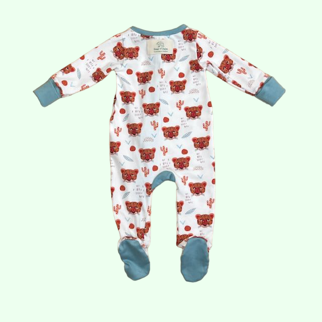 White Leopards Baby and Children's Zip Sleepsuit