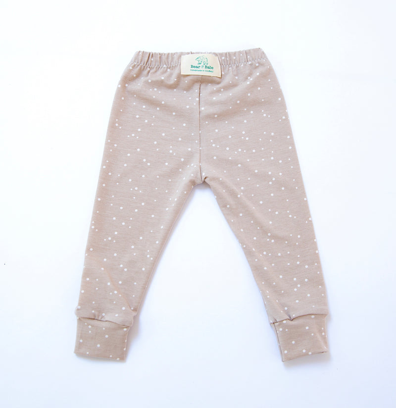 Cappuccino Dots Baby and Children's Leggings