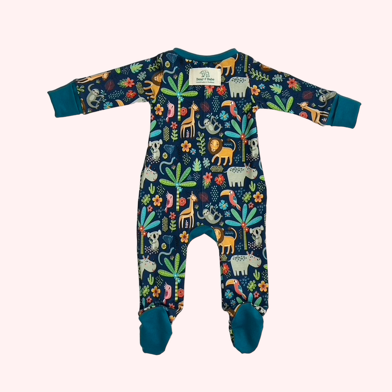 Jungle is Massive Baby and Children's Zip Sleepsuit