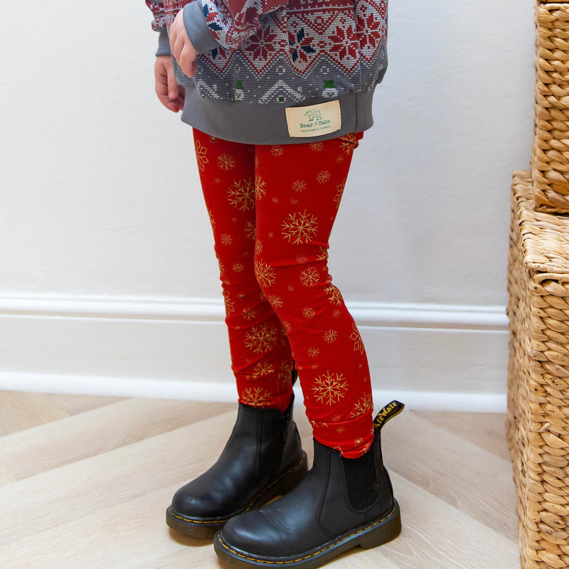 Christmas 9-12 Months Baby and Children's Leggings, Variety of Prints (Ready to Ship)