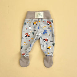 Grey Farmyard Baby and Children's Footed Leggings